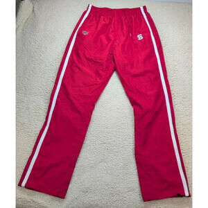 NC State Wolfpack Arena Team Line Track Pants Red White Men’s Size Large